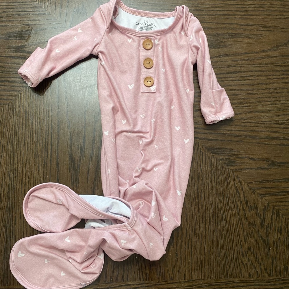 Caden Lane Knot Tie Sleeper with hat
